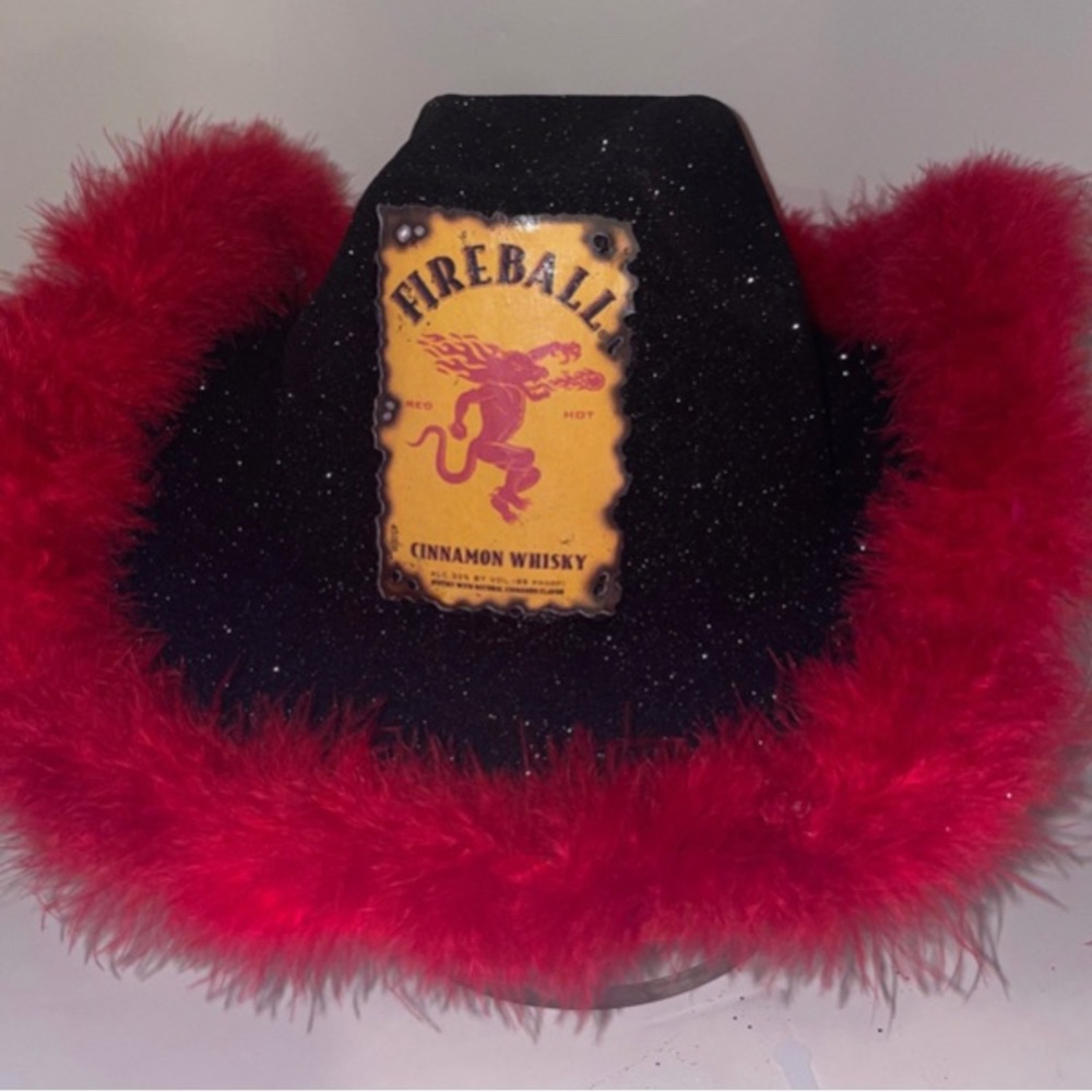 Alcohol themed cowboy hat